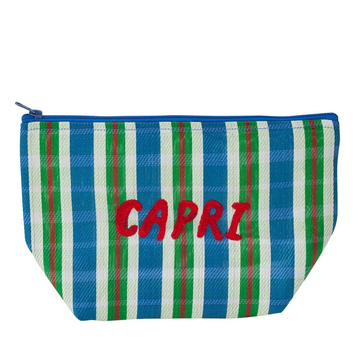 Capri Recycled Pouch 30x10x19cm Blue - Roma Gift & Gourmet