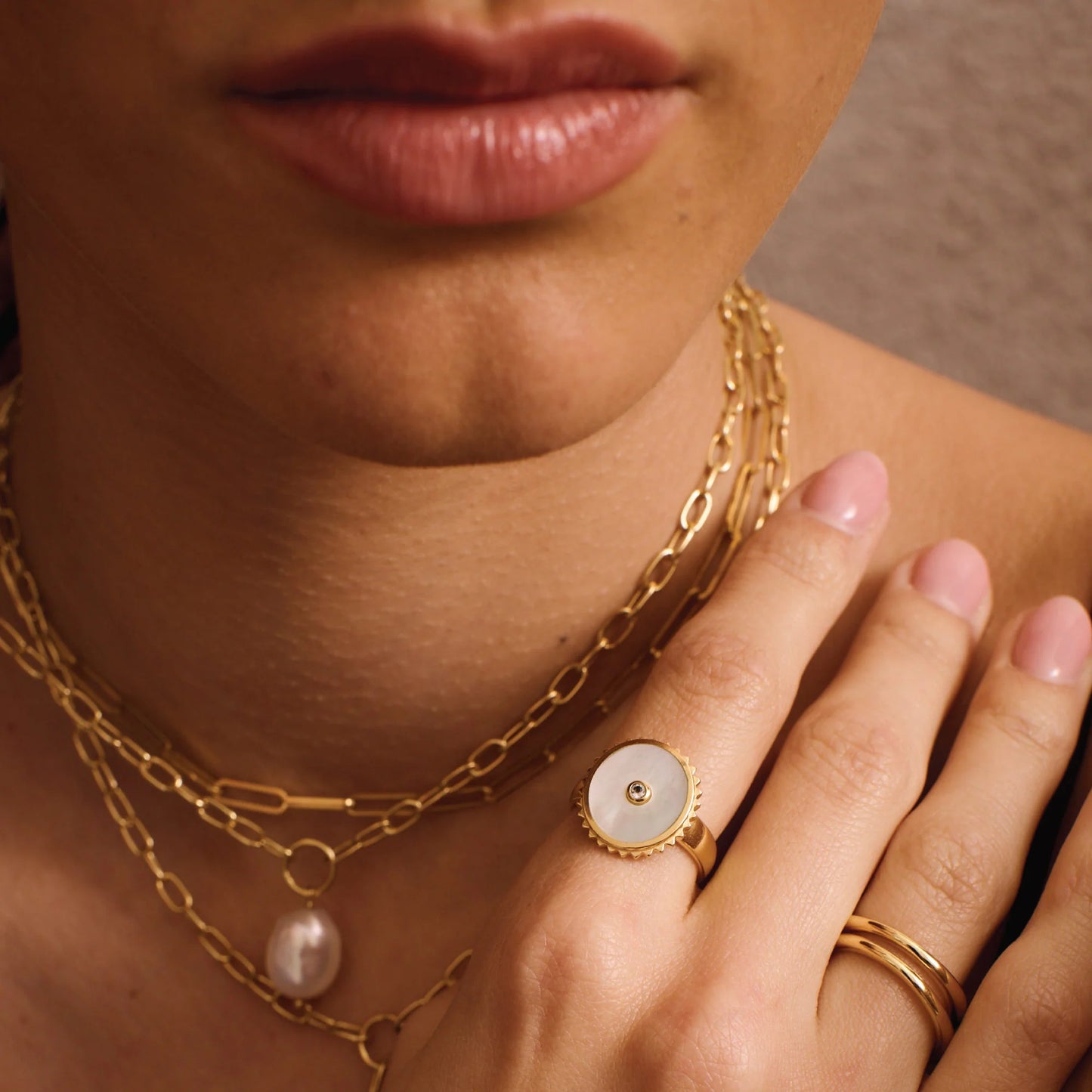 Halcyon Shield Ring 18KT  Yellow Gold Plate