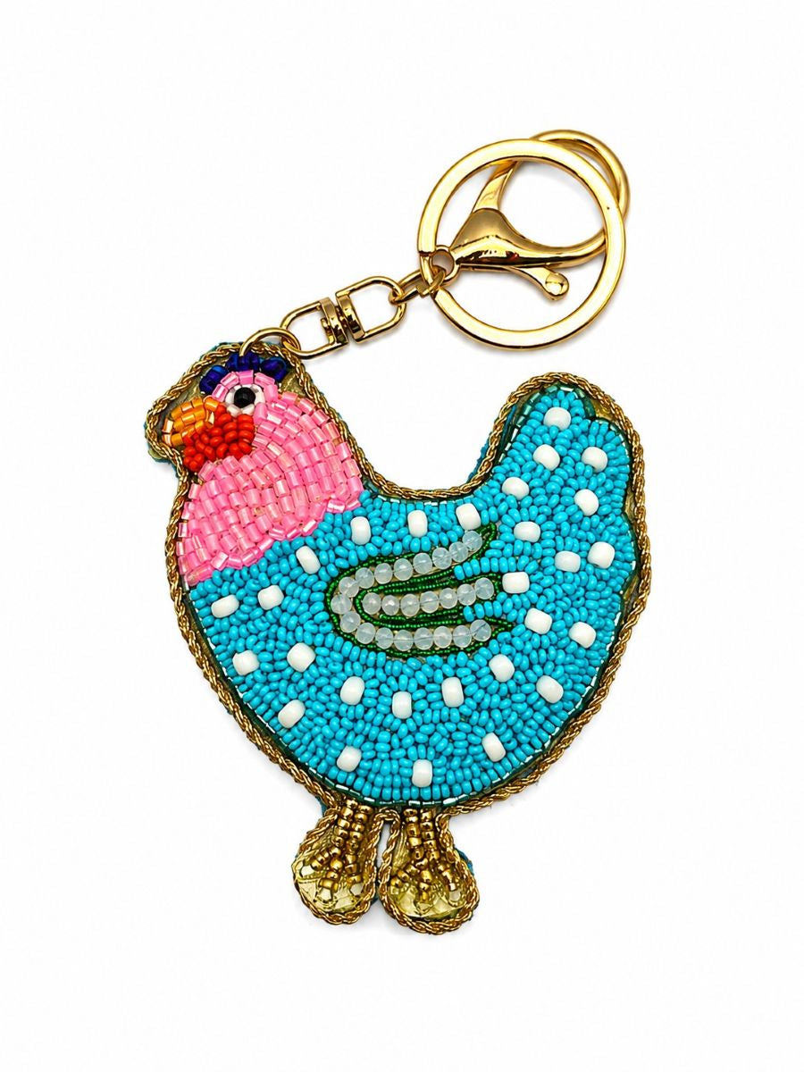 Flo Beaded Key Ring