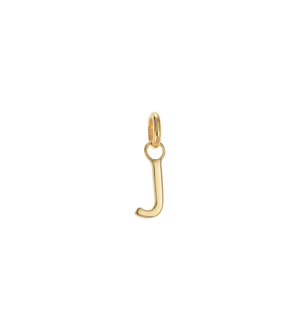 J - OUTLINE INITIAL (18K GOLD VERMEIL)