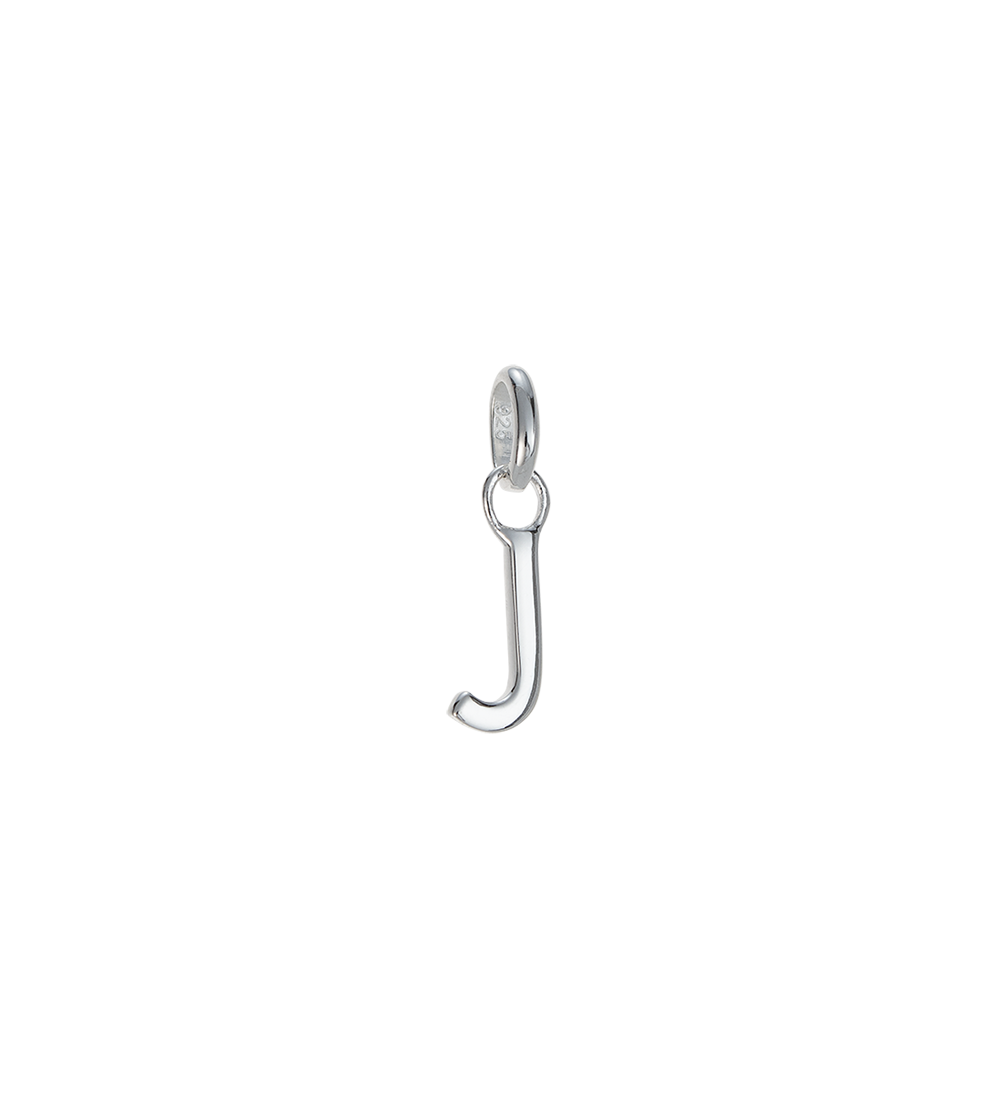 J - OUTLINE INITIAL (STERLING SILVER)