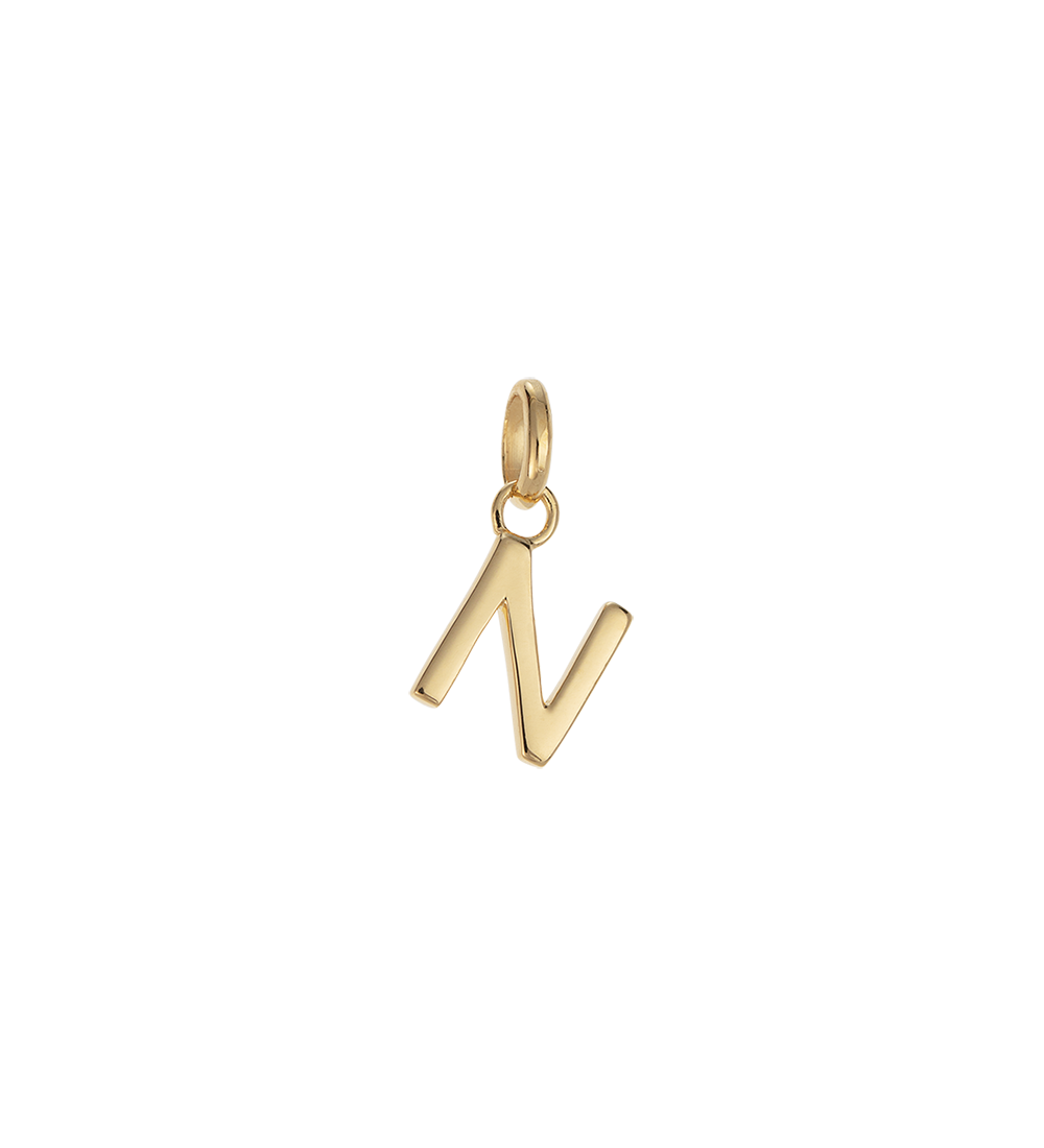N - OUTLINE INITIAL (18K GOLD VERMEIL) - Roma Gift & Gourmet