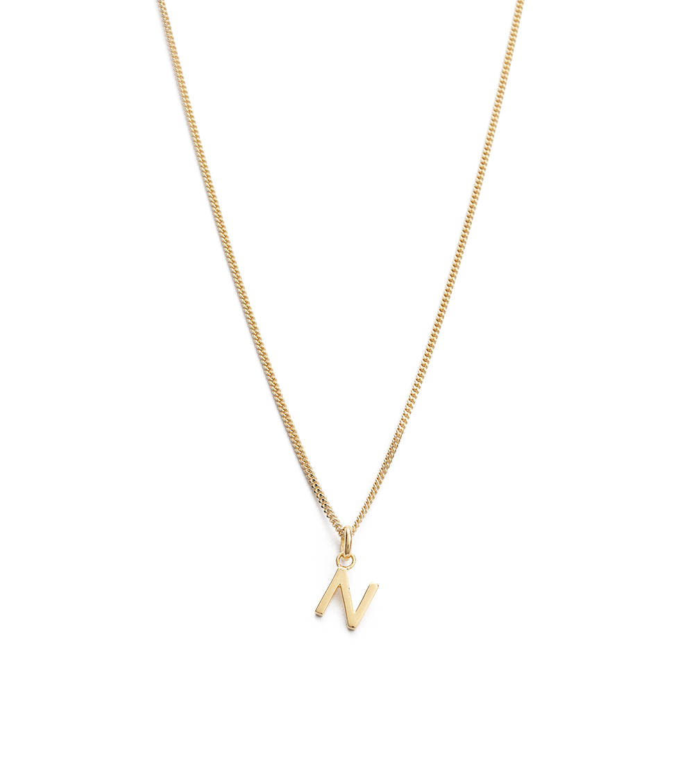 N - OUTLINE INITIAL (18K GOLD VERMEIL) - Roma Gift & Gourmet