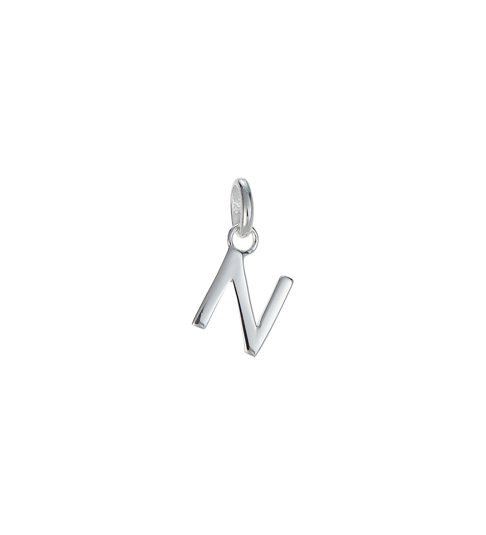 N - OUTLINE INITIAL (STERLING SILVER) - Roma Gift & Gourmet
