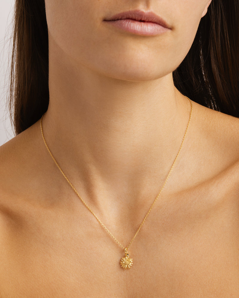 Birth Flower Necklace 18k Gold Vermeil - Roma Gift & Gourmet
