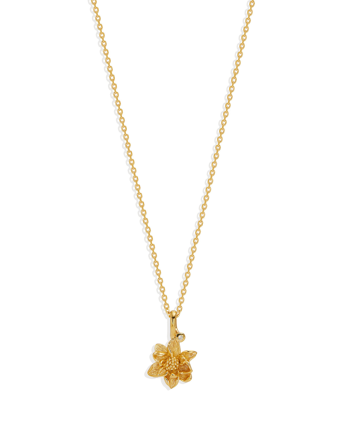 Birth Flower Necklace 18k Gold Vermeil - Roma Gift & Gourmet
