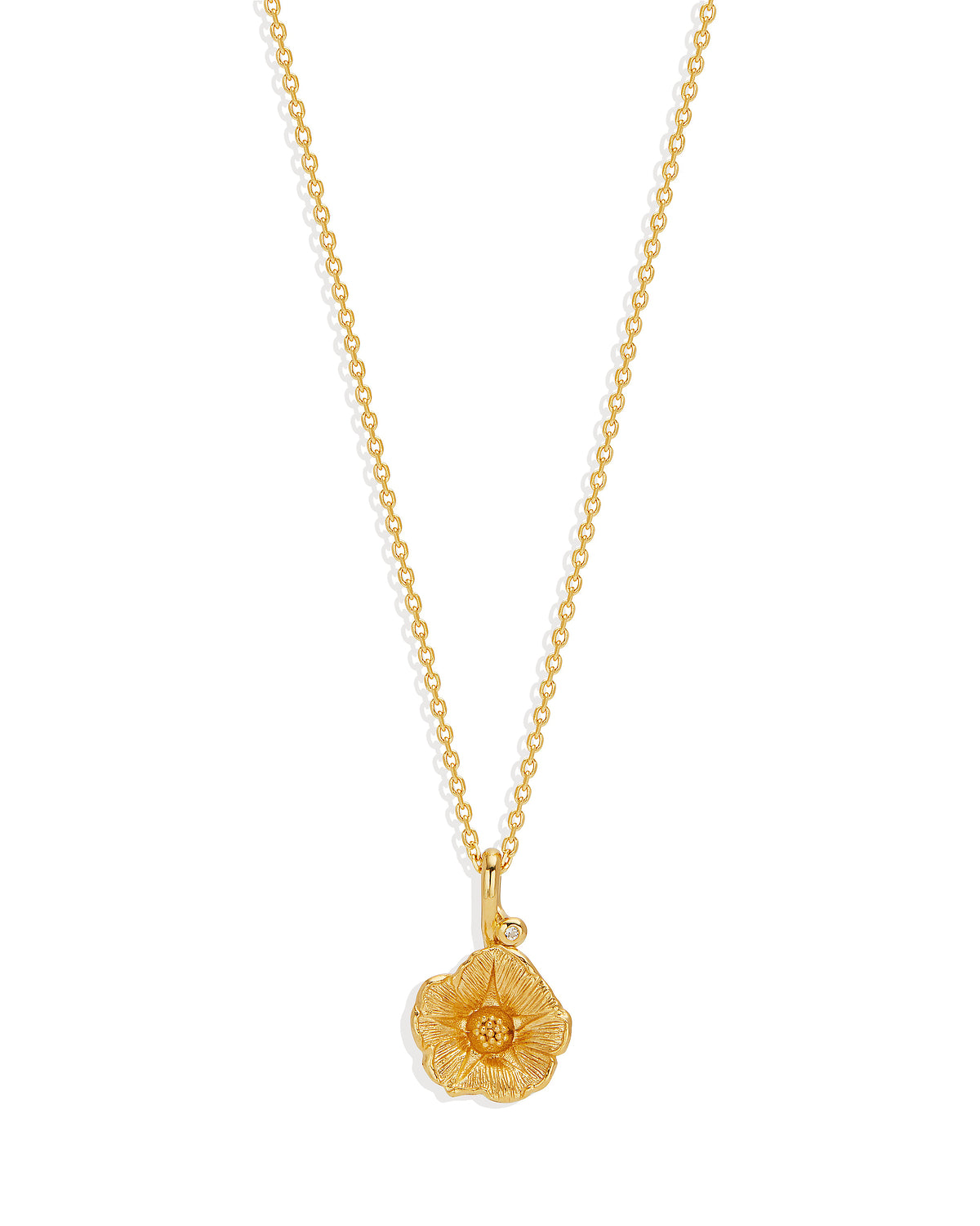 Birth Flower Necklace 18k Gold Vermeil - Roma Gift & Gourmet