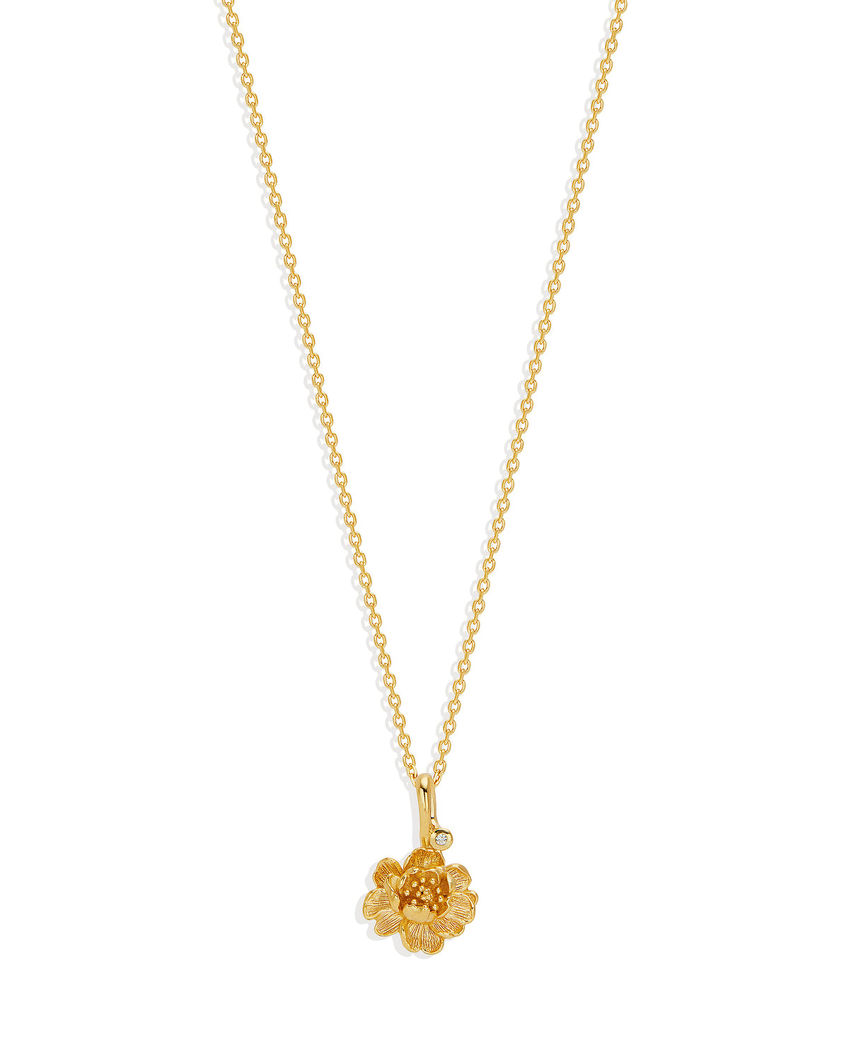 Birth Flower Necklace 18k Gold Vermeil - Roma Gift & Gourmet