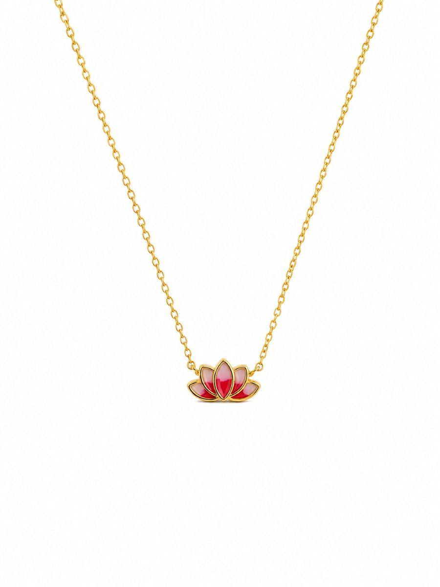 Pink Lotus Necklace