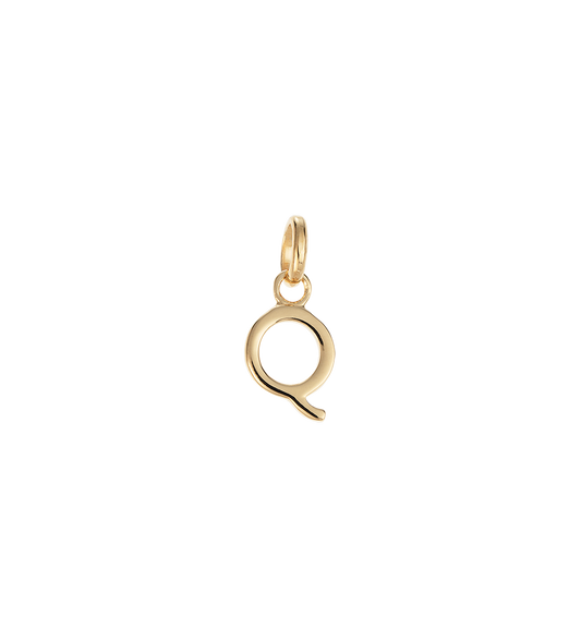 Q - OUTLINE INITIAL (18K GOLD VERMEIL)