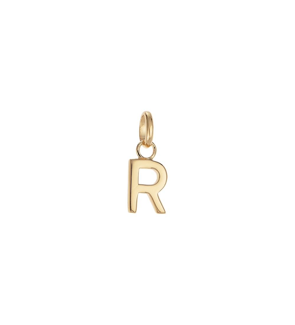 R - OUTLINE INITIAL (18K GOLD VERMEIL) - Roma Gift & Gourmet