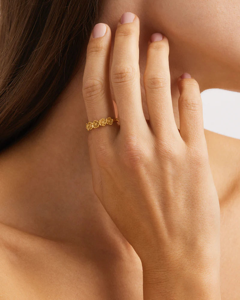 Bloom With Grace Ring - 18k Gold Vermeil - Roma Gift & Gourmet