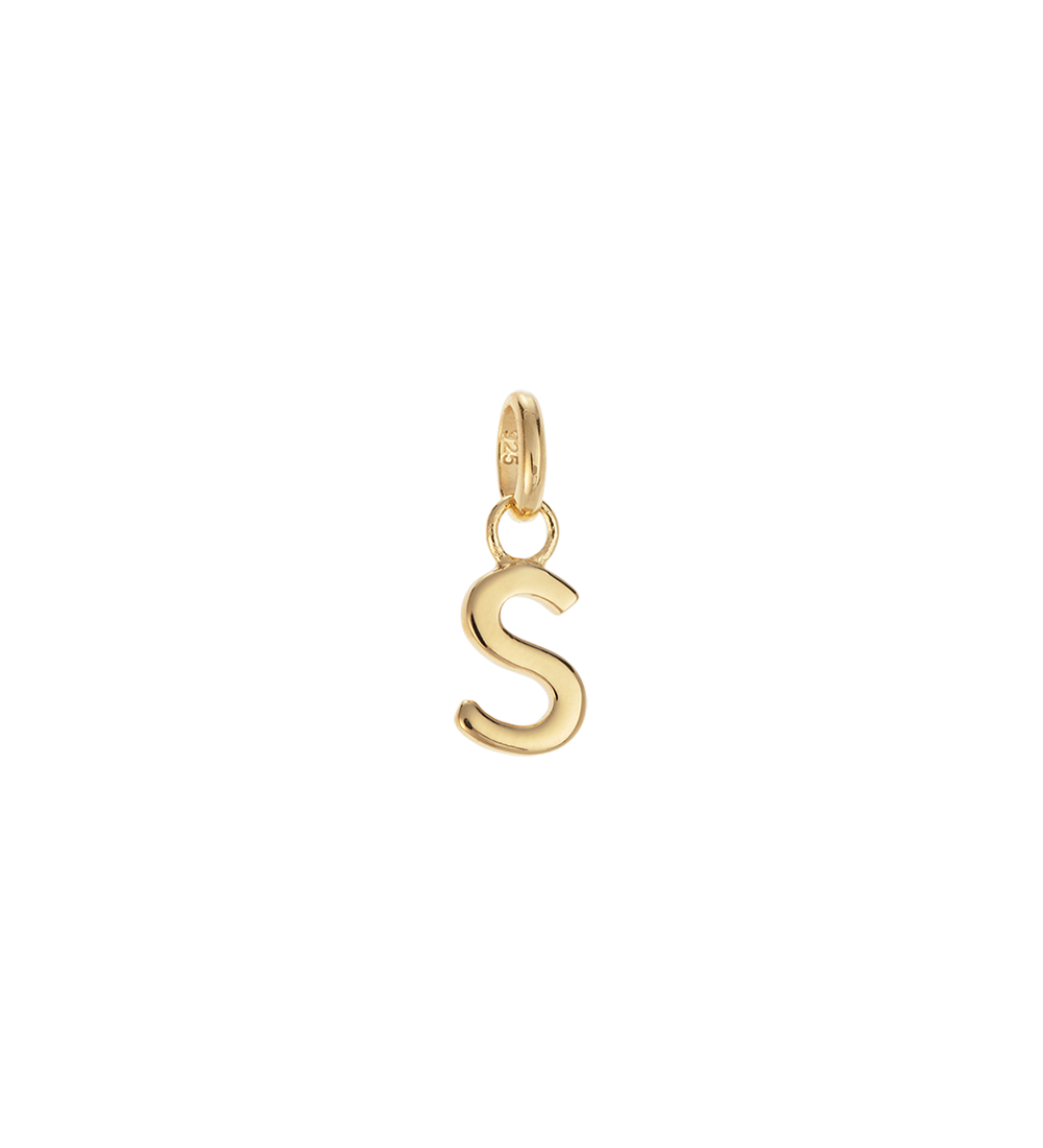 S - OUTLINE INITIAL (18K GOLD VERMEIL)