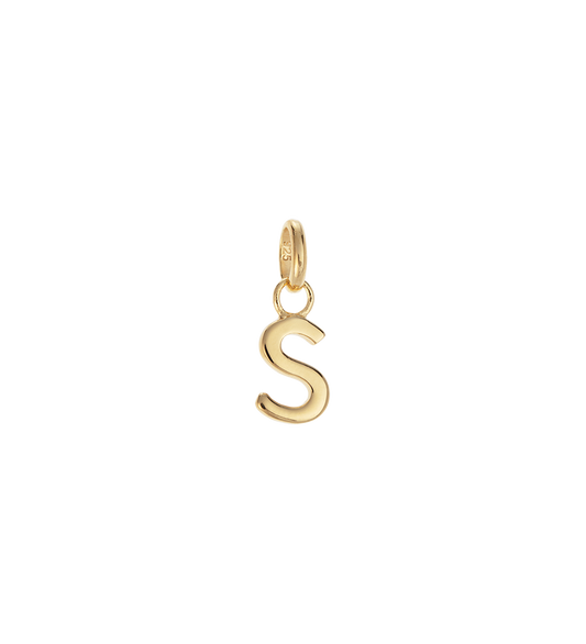 S - OUTLINE INITIAL (18K GOLD VERMEIL)