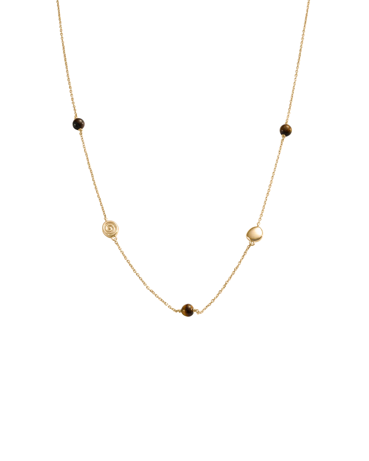 TEMPO TIGERS EYE NECKLACE (18K GOLD VERMEIL) - Roma Gift & Gourmet