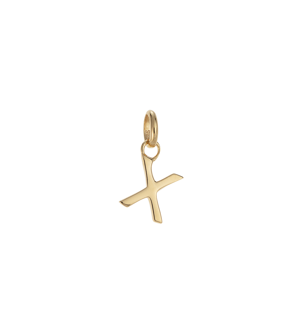 X - OUTLINE INITIAL (18K GOLD VERMEIL) - Roma Gift & Gourmet