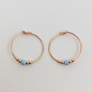 Blue Opalite Hoope Earring - Roma Gift & Gourmet