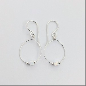 White Opalite Drop Earring - Roma Gift & Gourmet