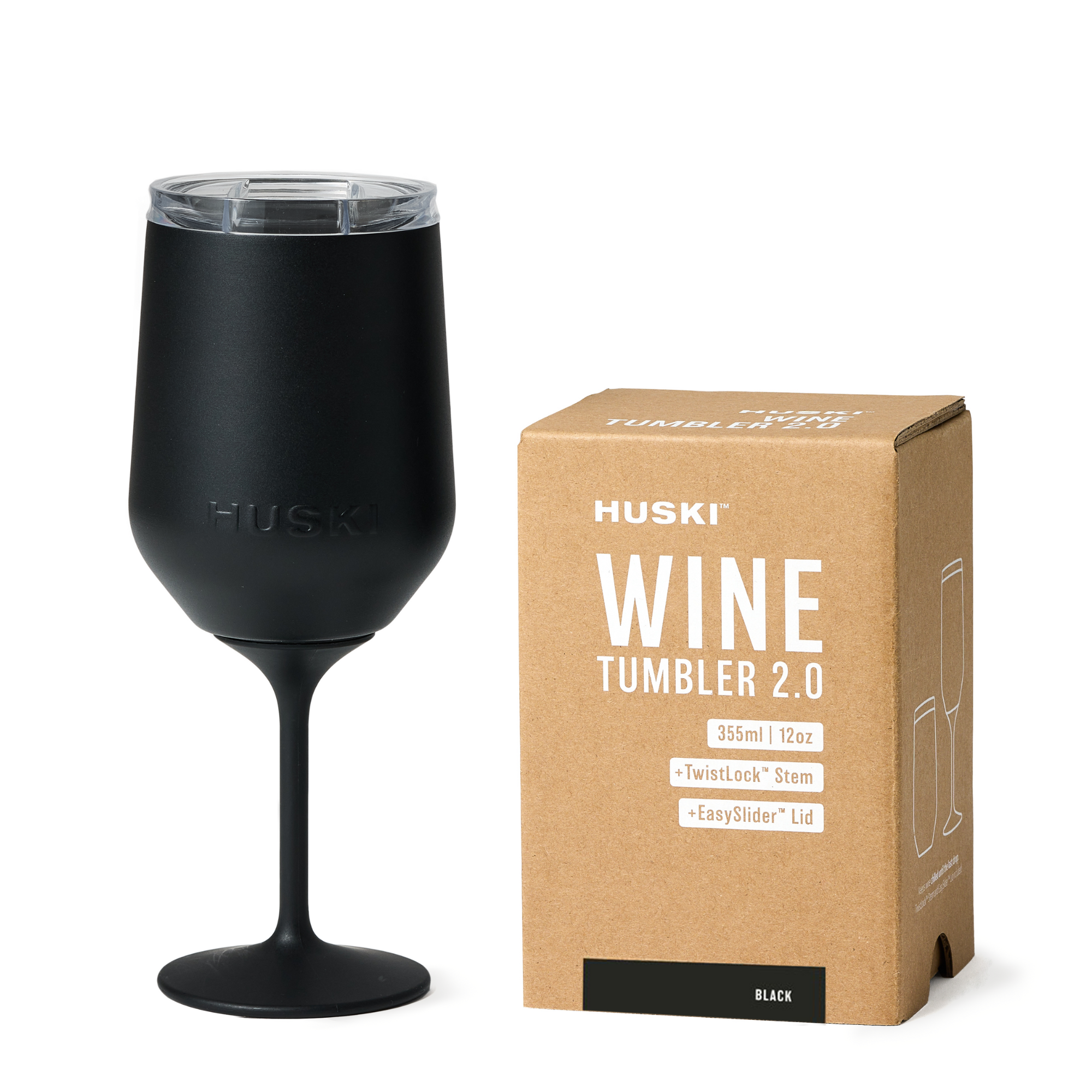 Huski Wine Tumbler 2.0 - Black - Roma Gift & Gourmet