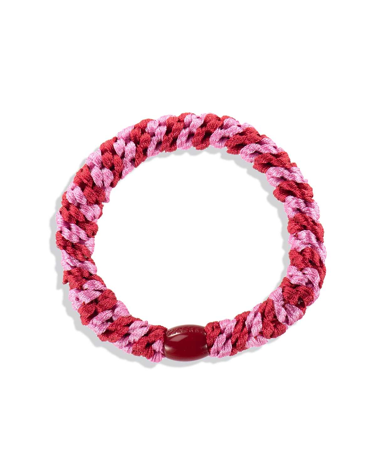 KKNEKKI Original Hair Ties: Red Bubbleegum Stripe