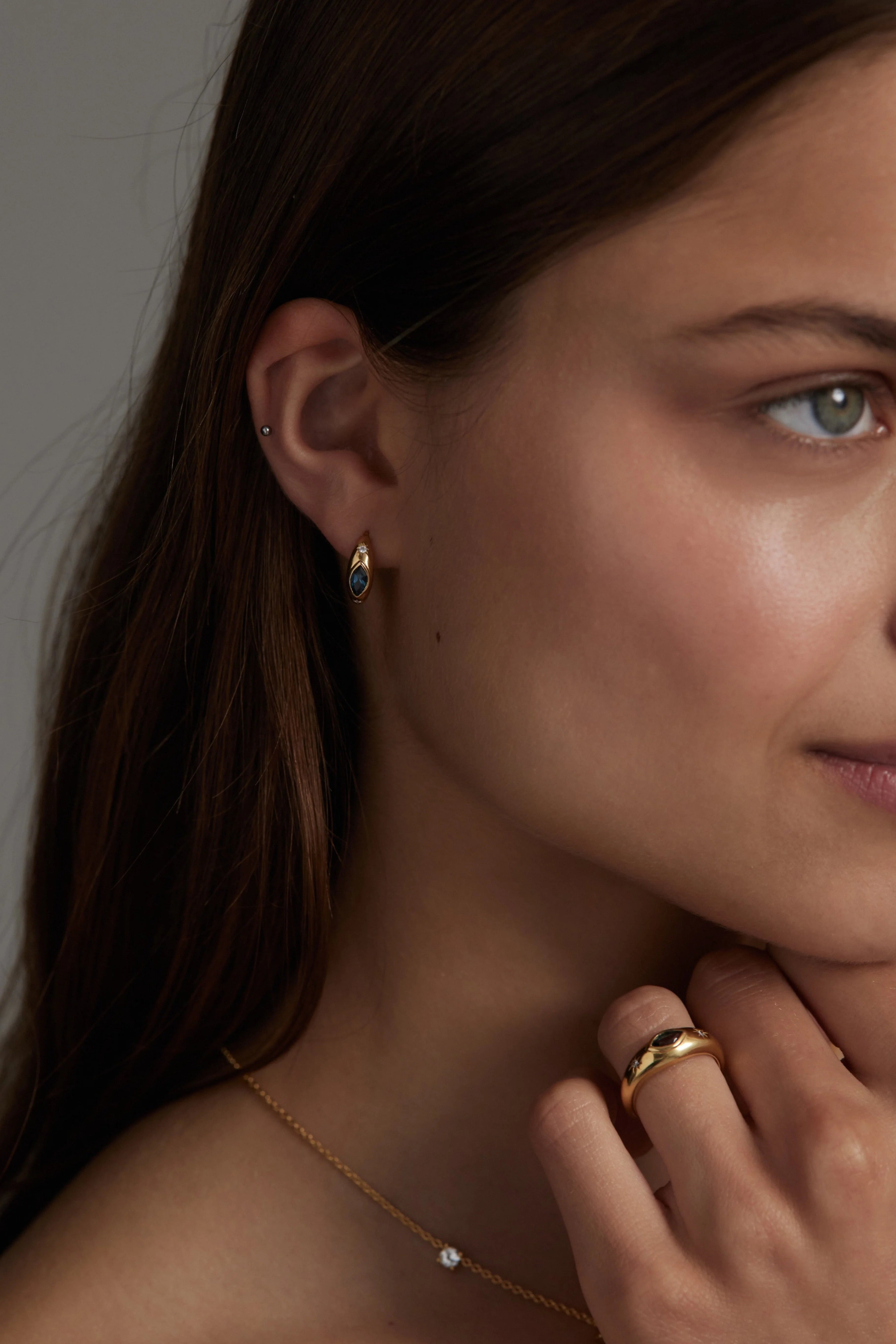 Asteria Topaz Hoops