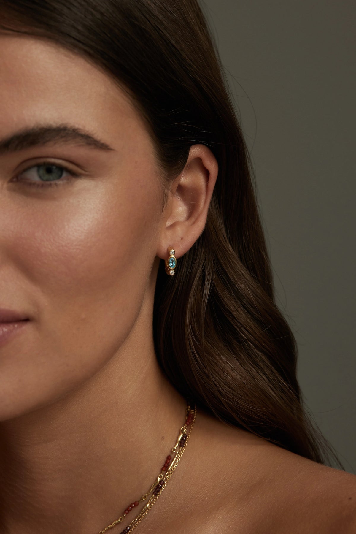 Tilda Topaz Earrings Gold