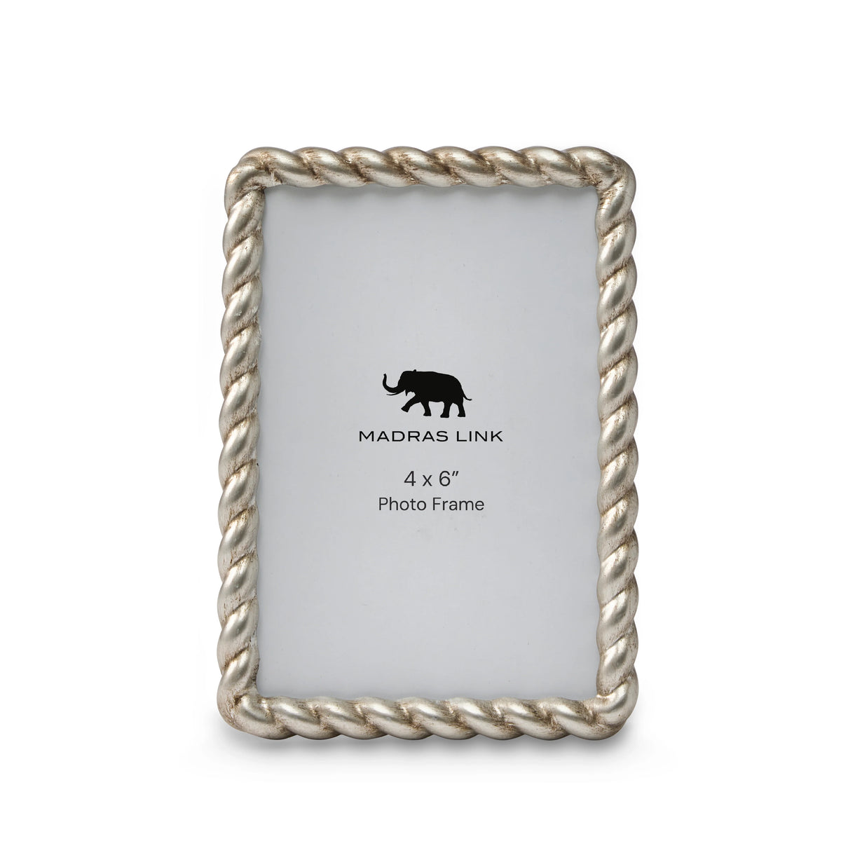 Antique Silver Rope Photo Frame