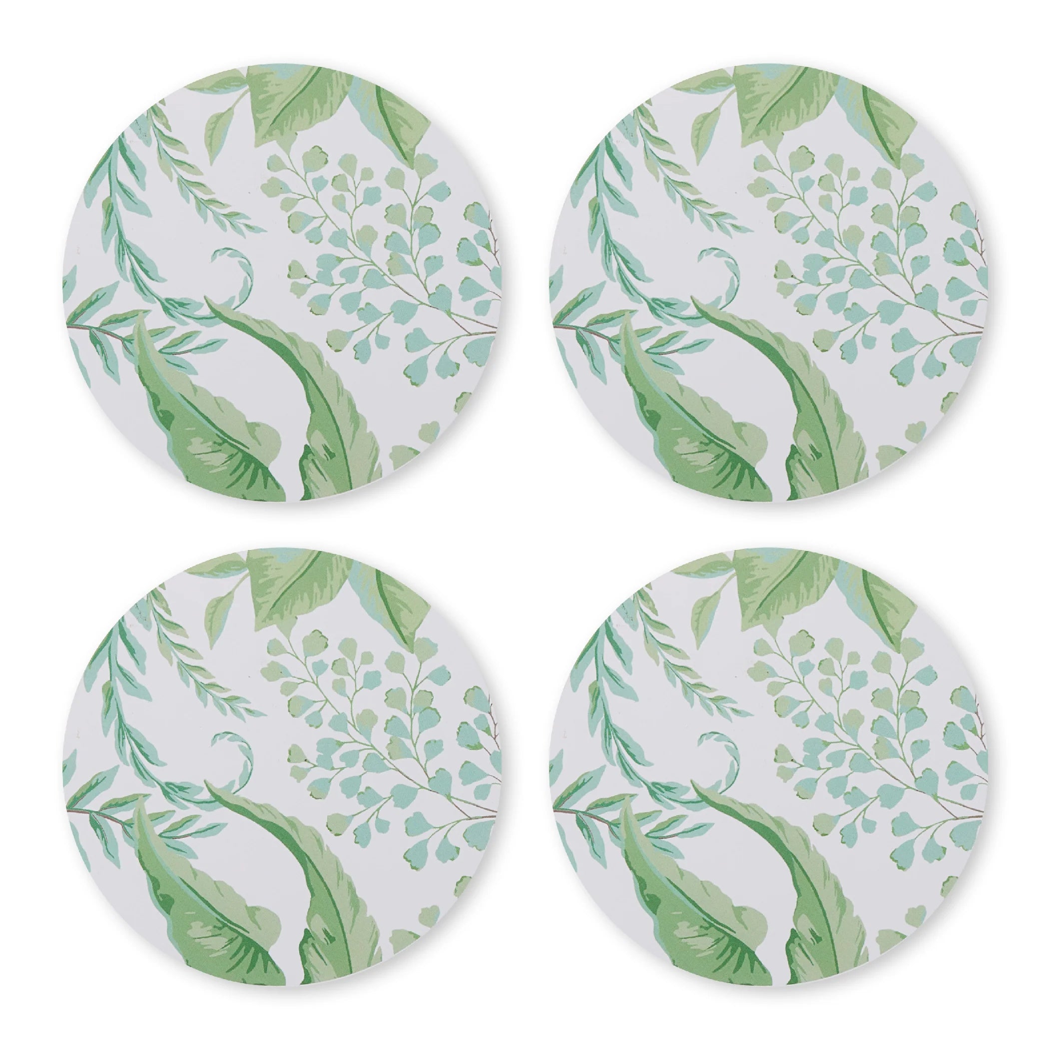 Fern Round Hard Coaster Set 4 - Roma Gift & Gourmet