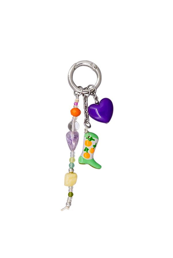 Green Howdy Boot Keyring