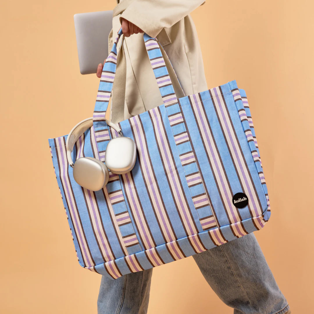 Carryall Cargo Choc Blue Stripe - Roma Gift & Gourmet