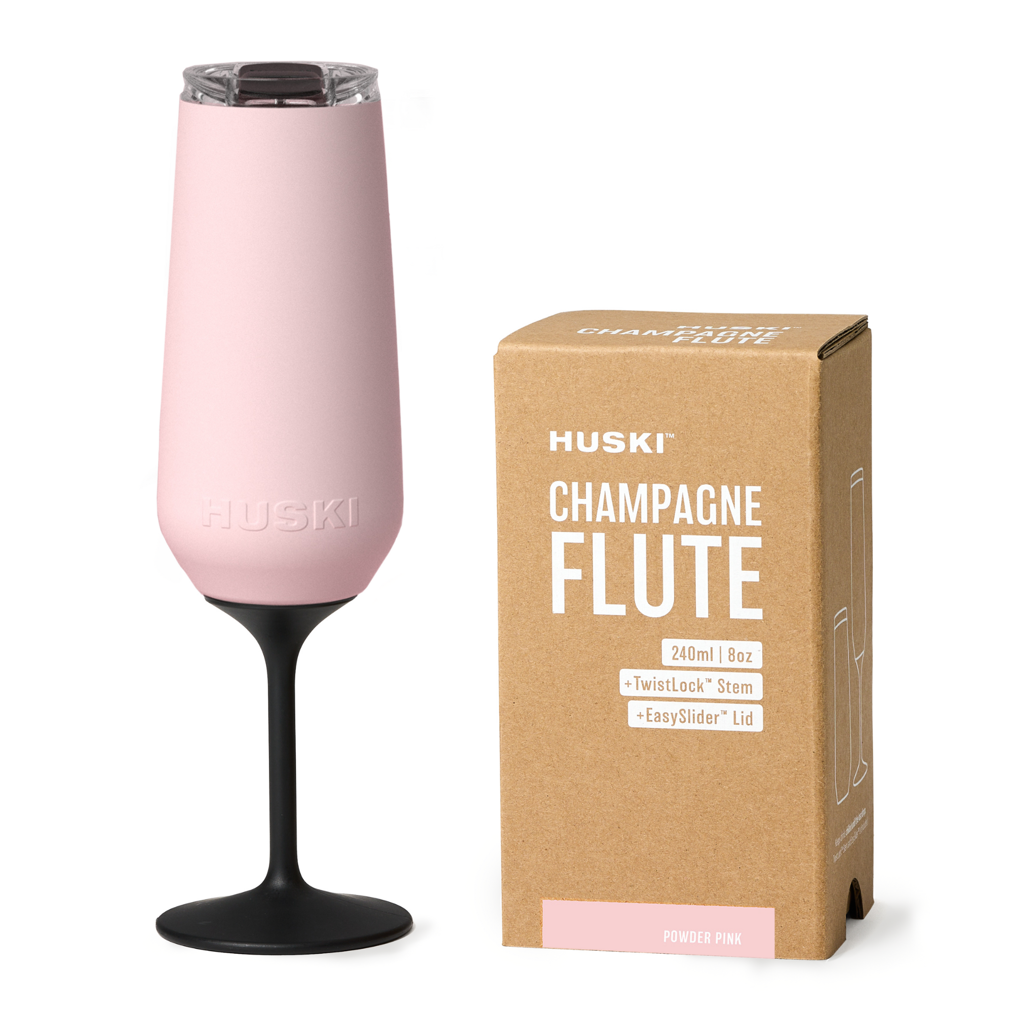 Huski Champagne Flute - Powder Pink - Roma Gift & Gourmet
