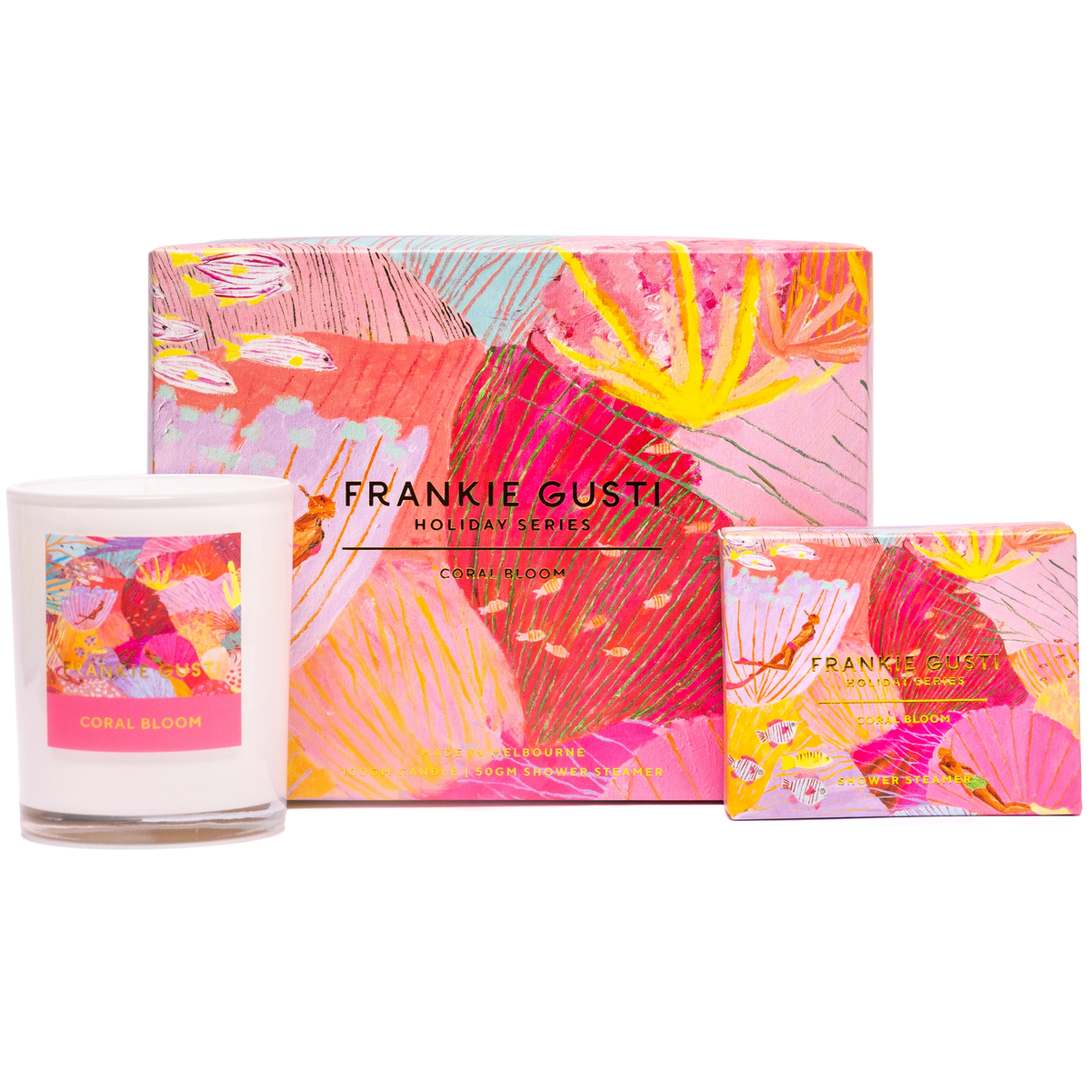 Holiday Series Candle + Steamer Duo - Coral Bloom