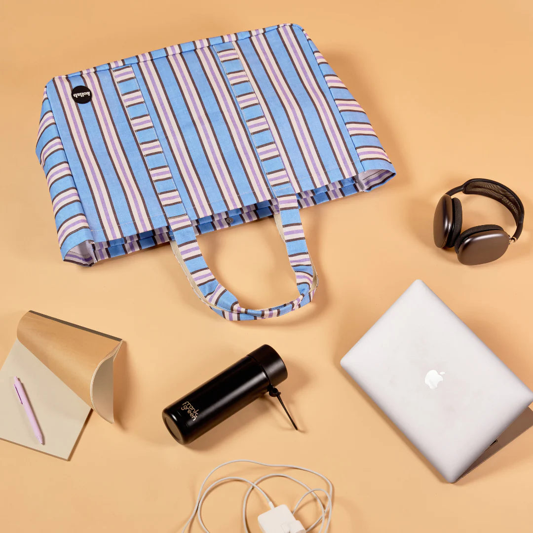 Carryall Cargo Choc Blue Stripe - Roma Gift & Gourmet