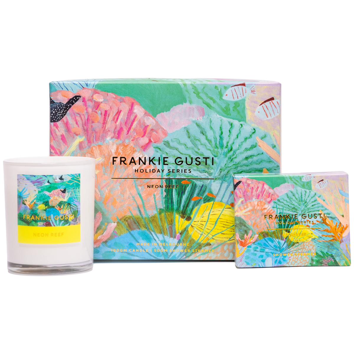 Holiday Series Candle + Steamer Duo - Neon Reef