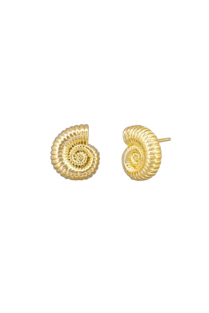 Gold Sundial Shell Earring