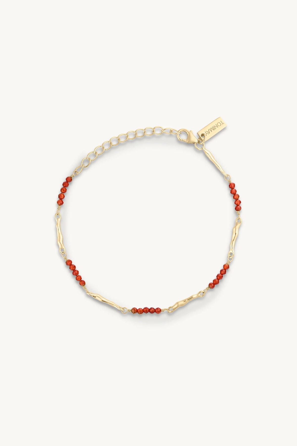 Aphrodite Red Onxy Gold Bracelet