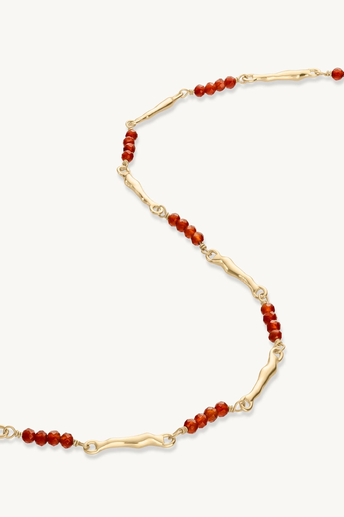 Aphrodite Red Onyx Gold Necklace