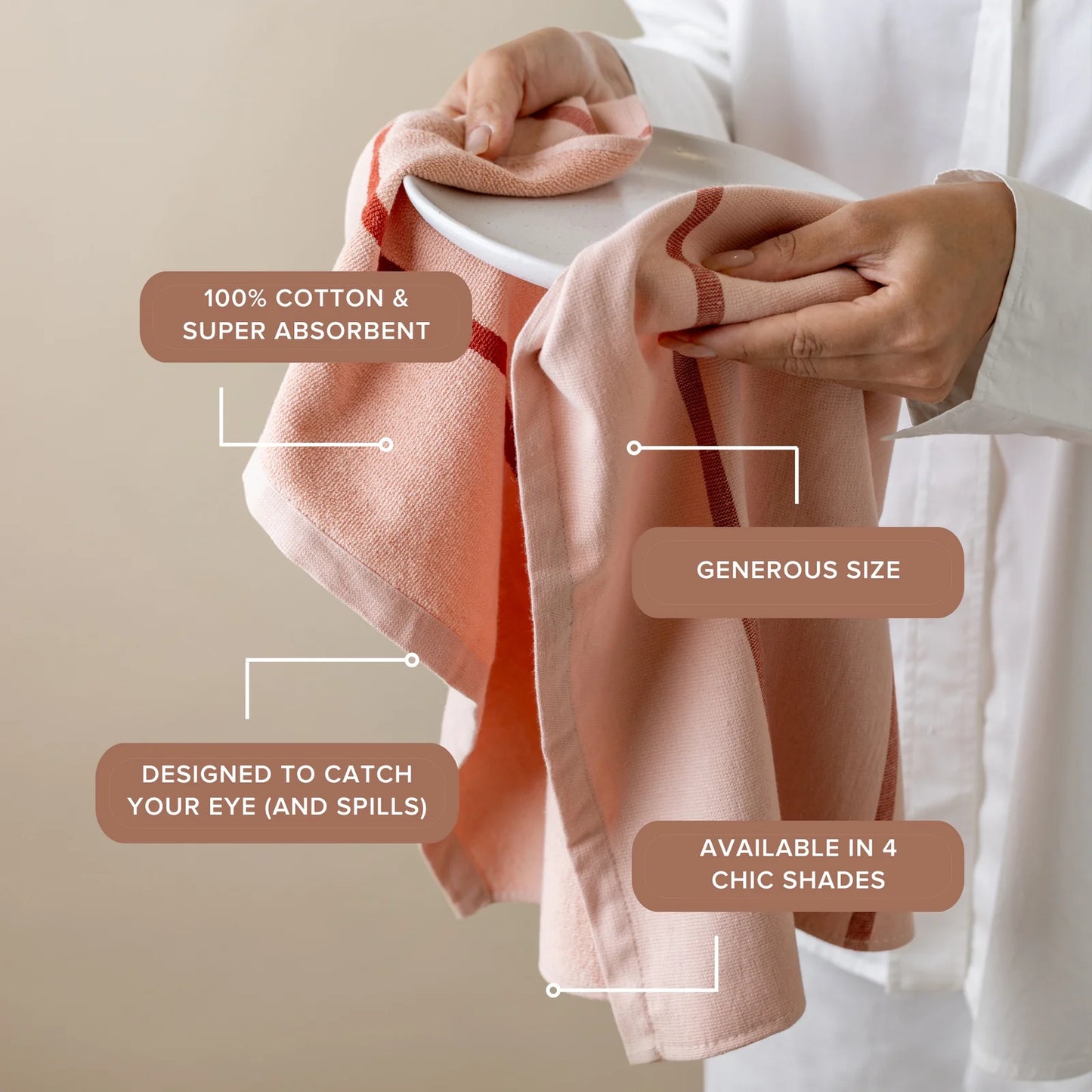 Between The Lines Tea Towel II