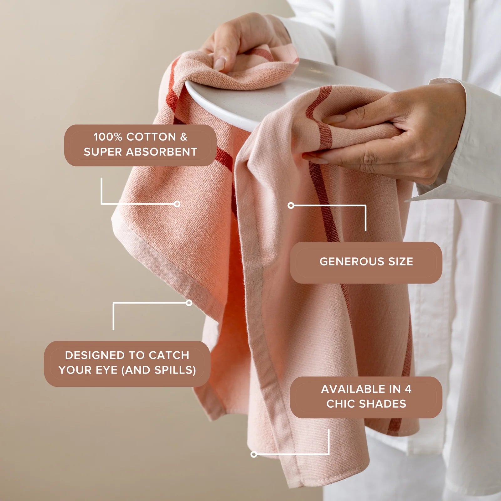 Between The Lines Tea Towel II - Roma Gift & Gourmet