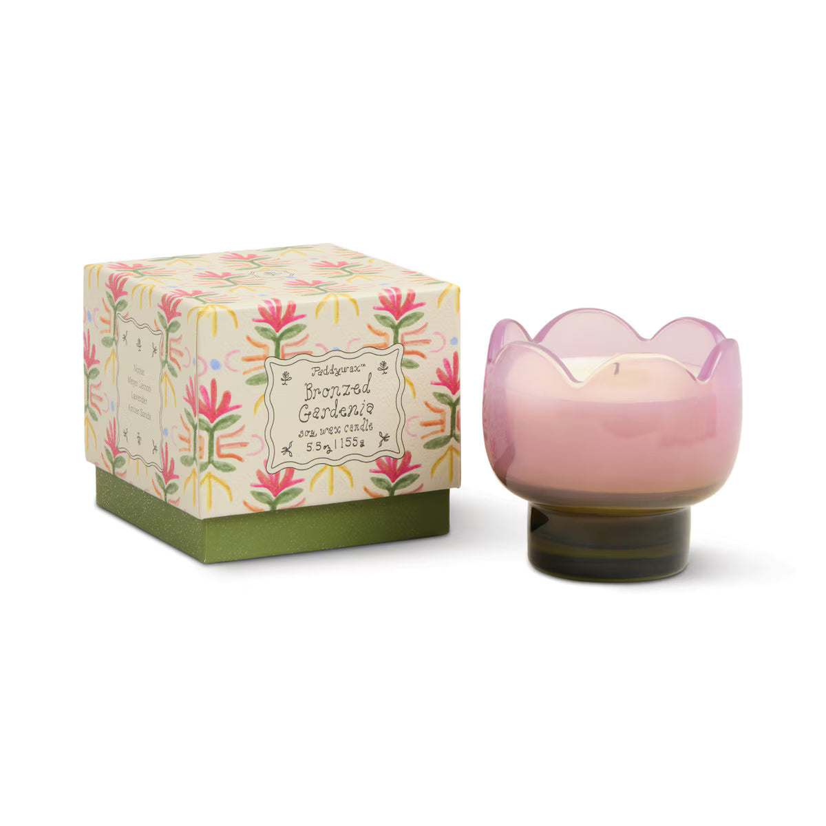 Tulip 5.5oz Milky Glass Candle