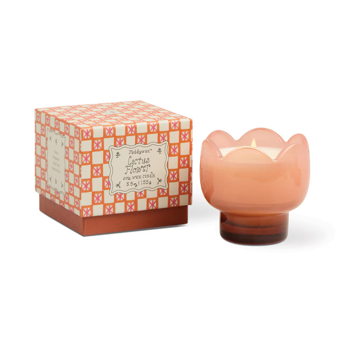 Tulip 5.5oz Milky Glass Candle