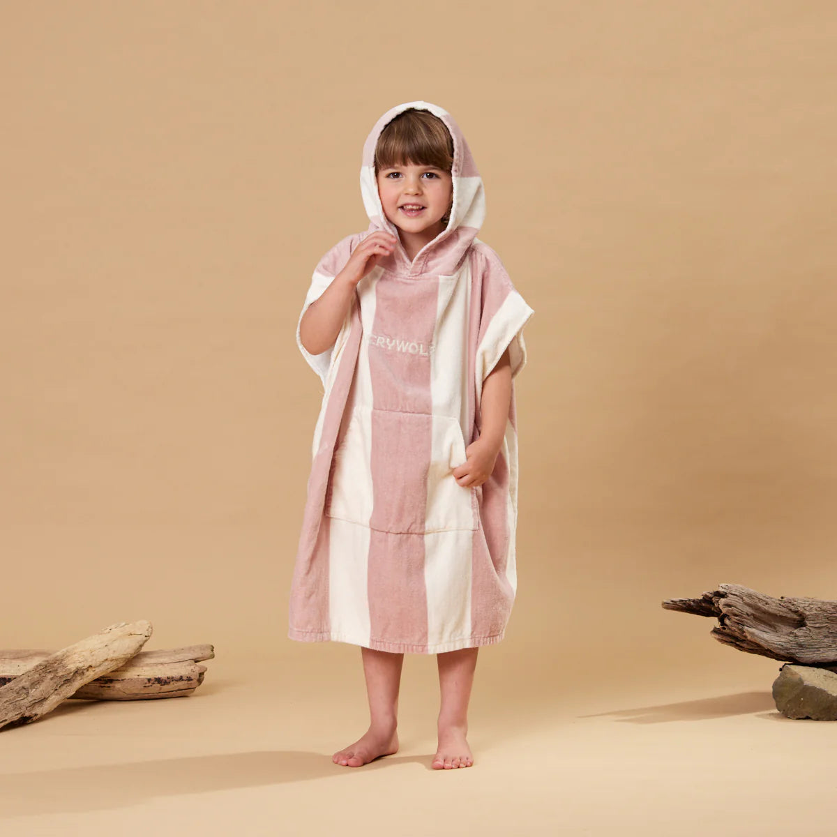 HOODED TOWEL- Blush Stripe - Roma Gift & Gourmet