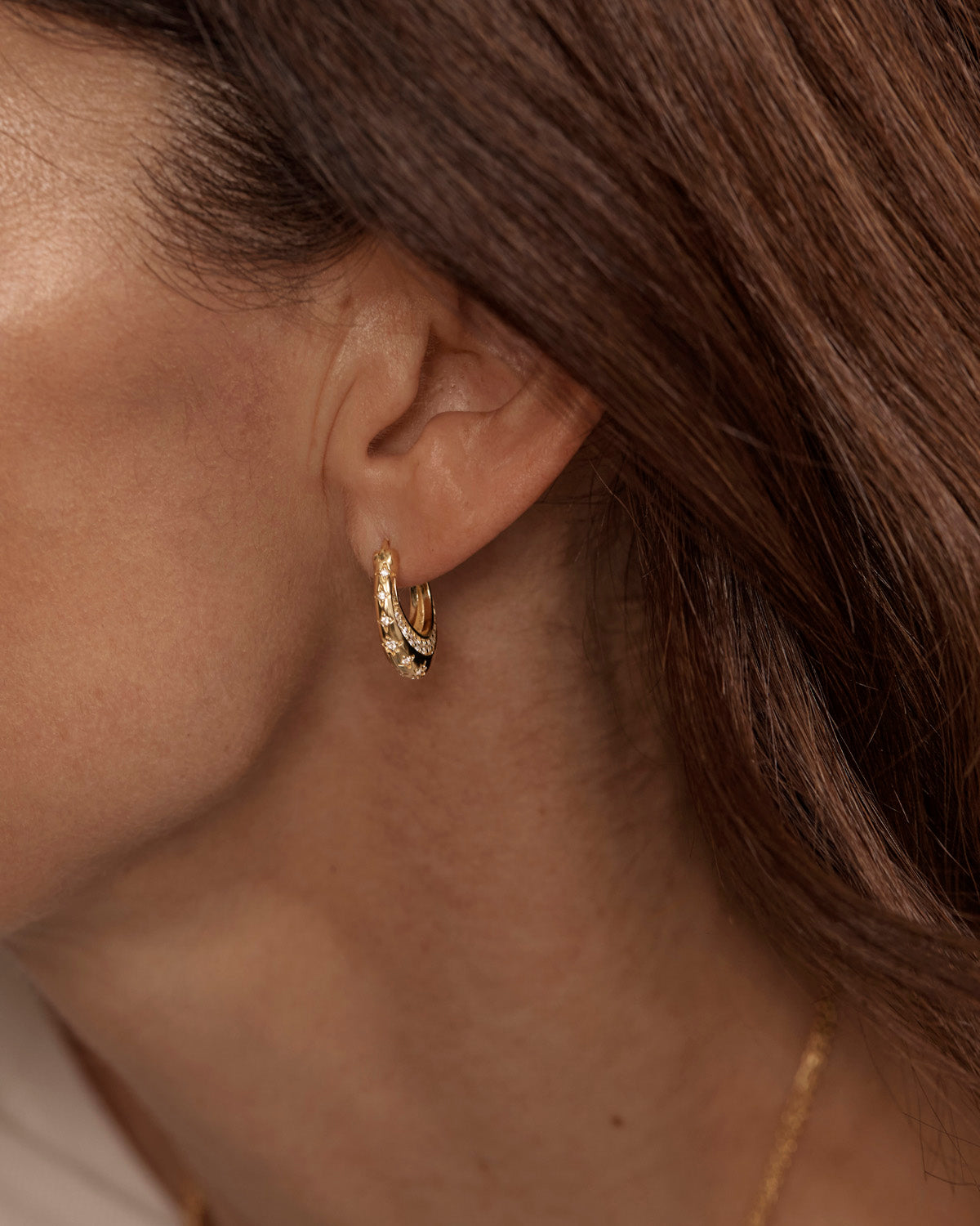 18k Gold Plated My Moon and Stars Hoops