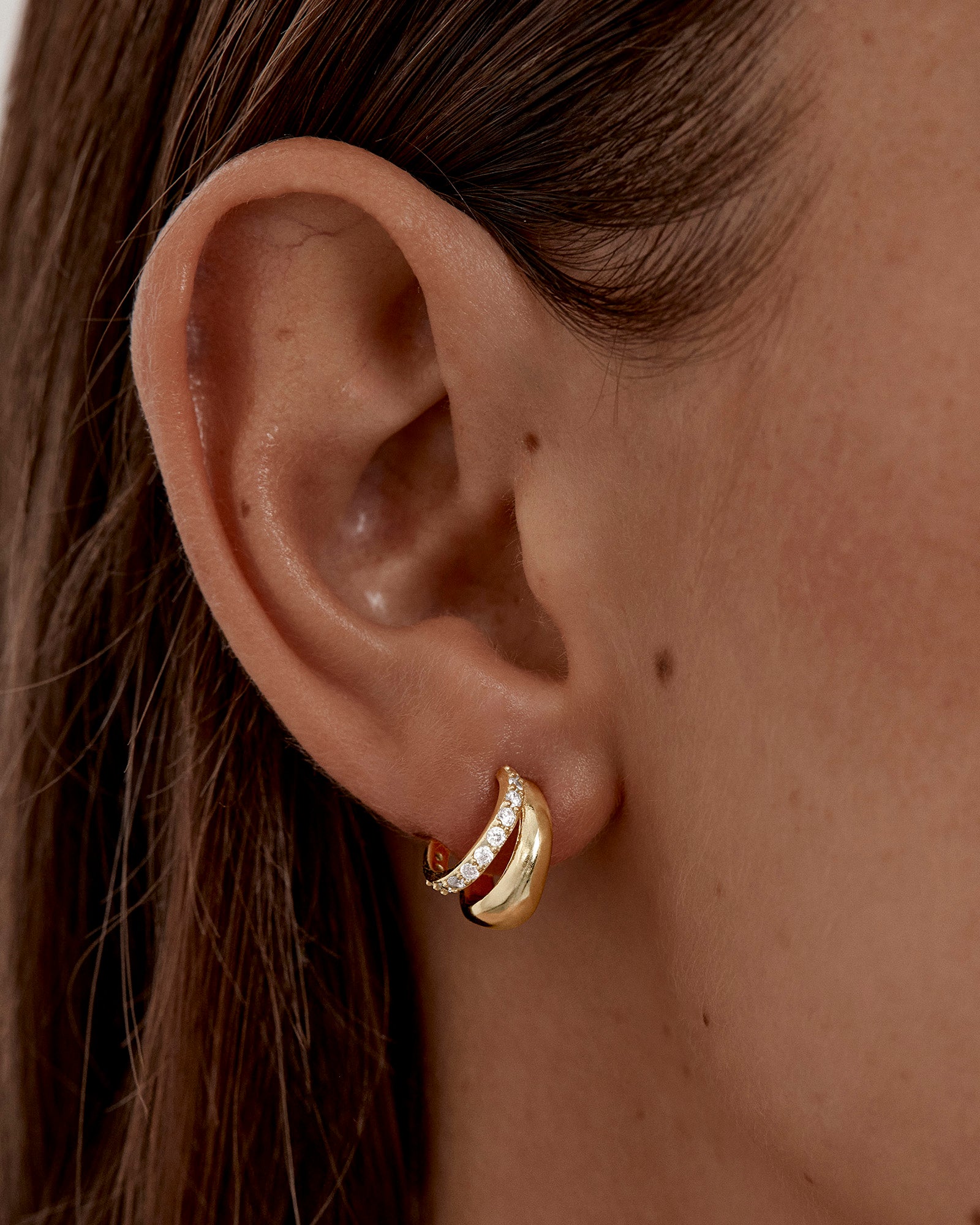 18k Gold Plated Eternally Yours Hoops