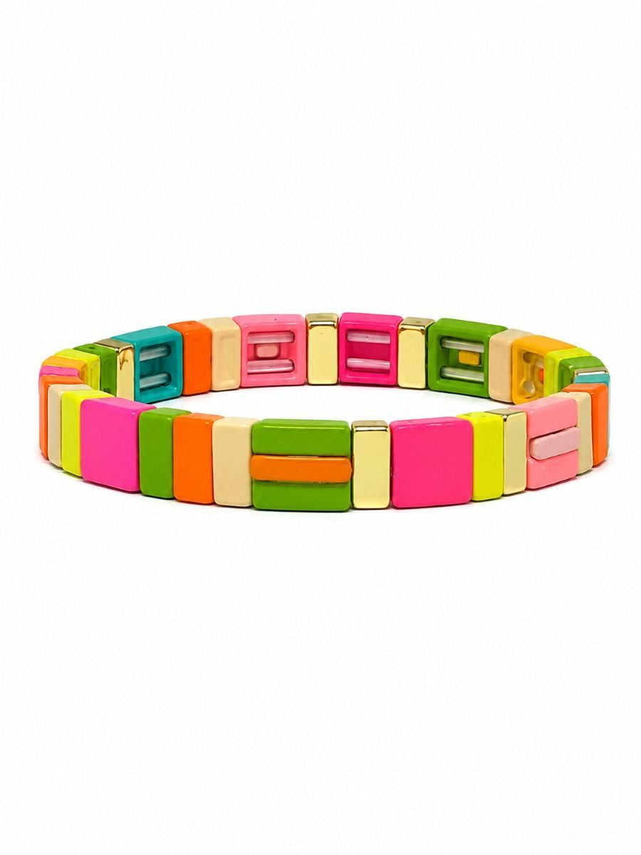 Fluro Multi Tile Bracelet