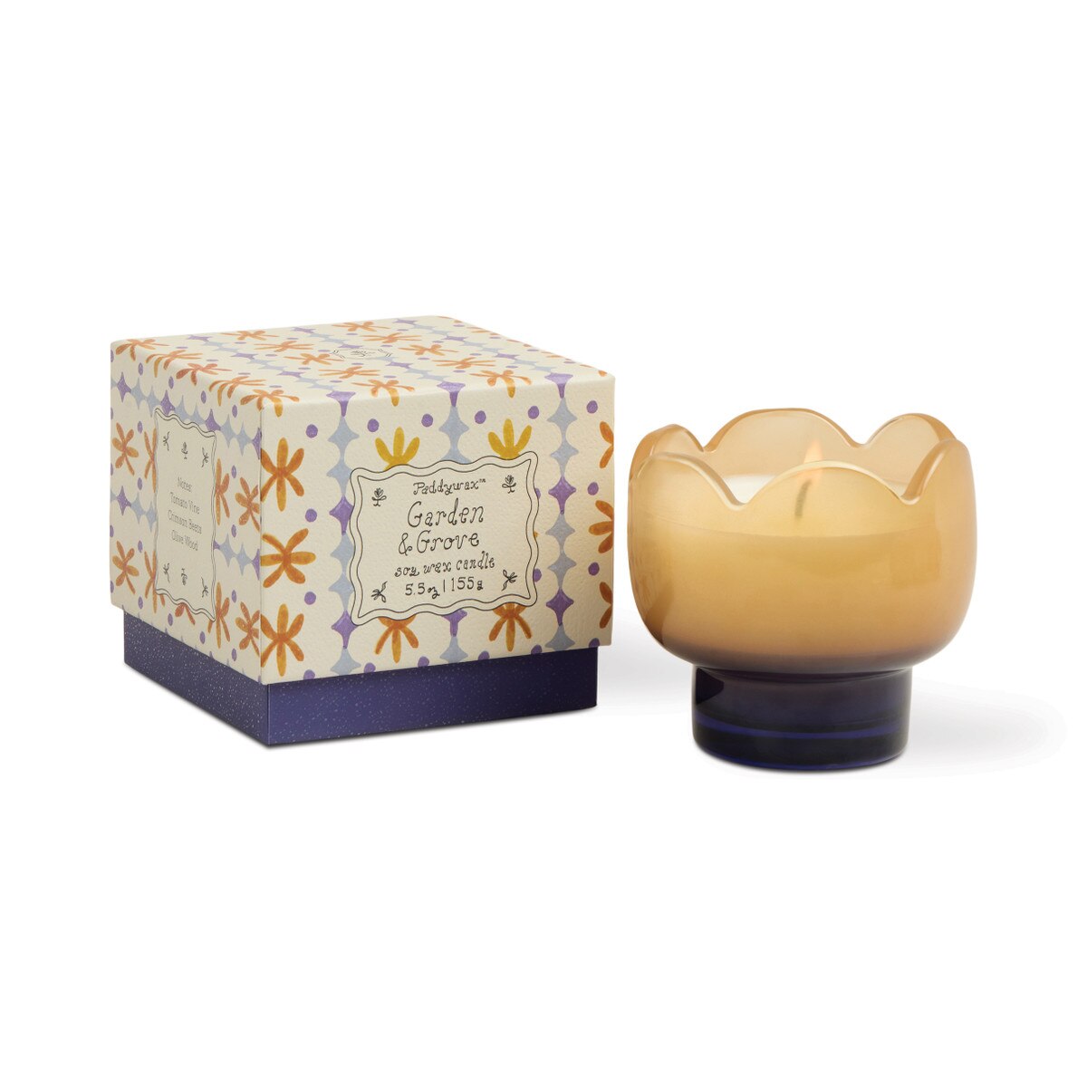 Tulip 5.5oz Milky Glass Candle