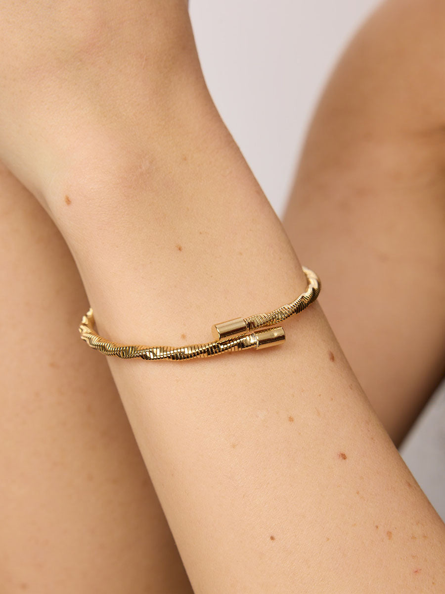 Gold Twisted Wrap Bracelet