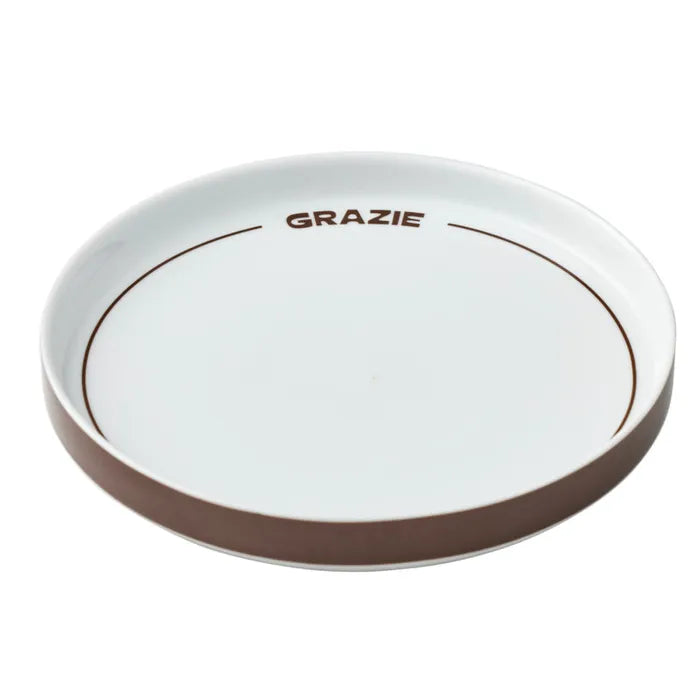 Grazie Ceramic Side Plate 20cm Cocoa - Roma Gift & Gourmet