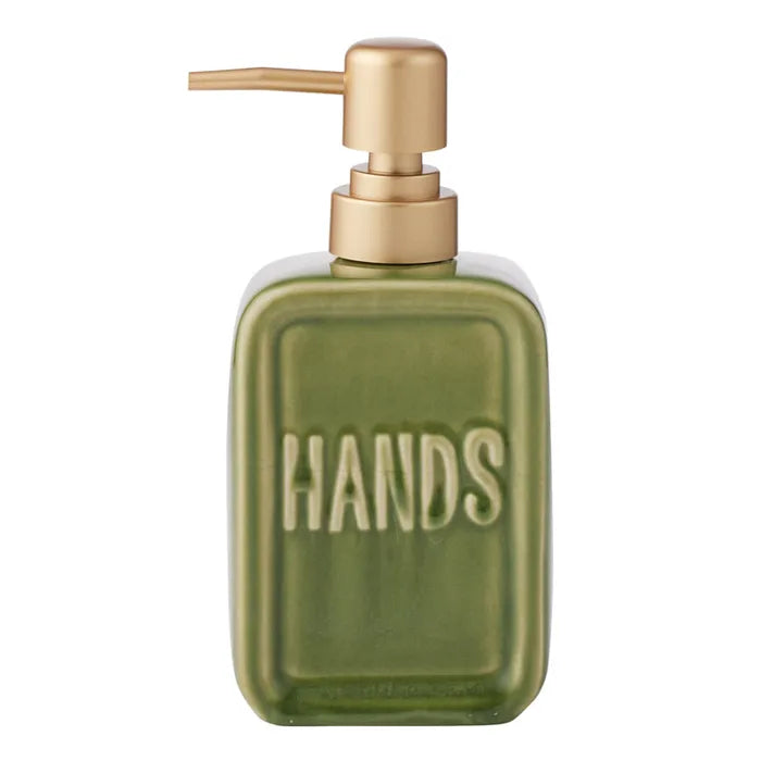 Hands Ceramic Soap Dispenser Olive