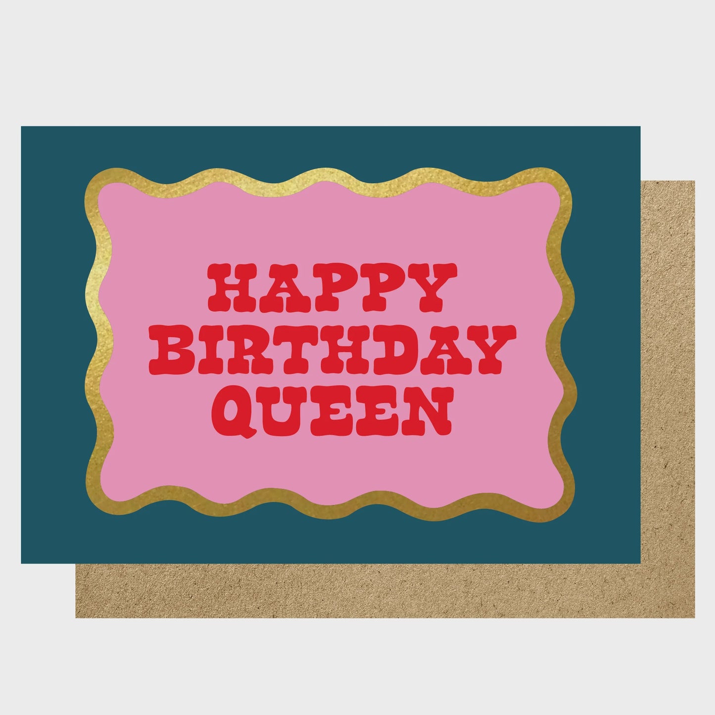 Happy Birthday Queen Wavy Card